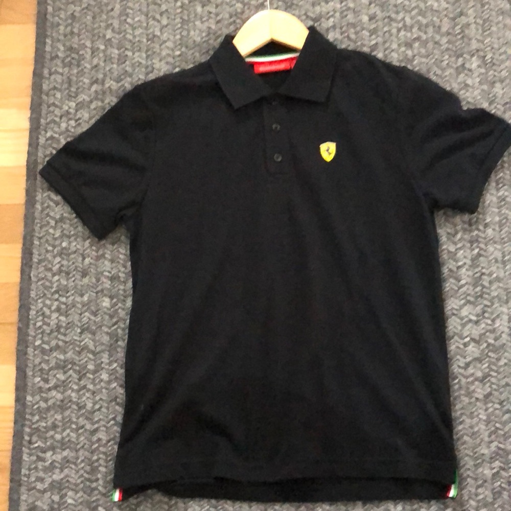 Real Ferrari collared shirt.  Xl boys black